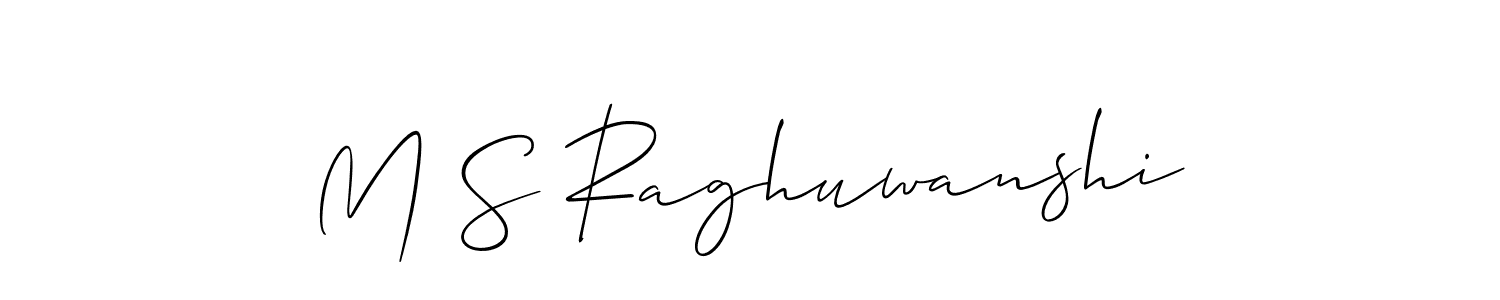 Design your own signature with our free online signature maker. With this signature software, you can create a handwritten (Allison_Script) signature for name M S Raghuwanshi. M S Raghuwanshi signature style 2 images and pictures png