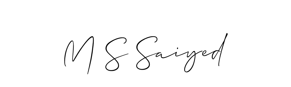 Similarly Allison_Script is the best handwritten signature design. Signature creator online .You can use it as an online autograph creator for name M S Saiyed. M S Saiyed signature style 2 images and pictures png