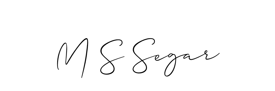 Also You can easily find your signature by using the search form. We will create M S Segar name handwritten signature images for you free of cost using Allison_Script sign style. M S Segar signature style 2 images and pictures png