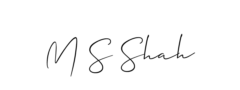 Also You can easily find your signature by using the search form. We will create M S Shah name handwritten signature images for you free of cost using Allison_Script sign style. M S Shah signature style 2 images and pictures png