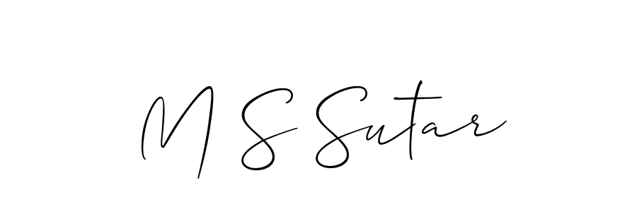 M S Sutar stylish signature style. Best Handwritten Sign (Allison_Script) for my name. Handwritten Signature Collection Ideas for my name M S Sutar. M S Sutar signature style 2 images and pictures png