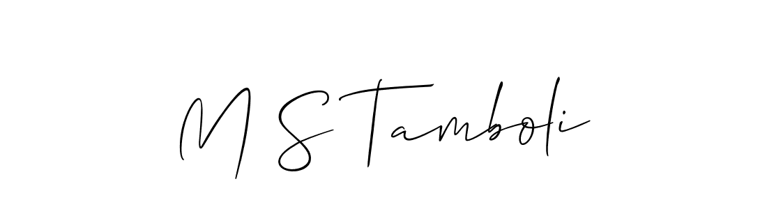 How to Draw M S Tamboli signature style? Allison_Script is a latest design signature styles for name M S Tamboli. M S Tamboli signature style 2 images and pictures png