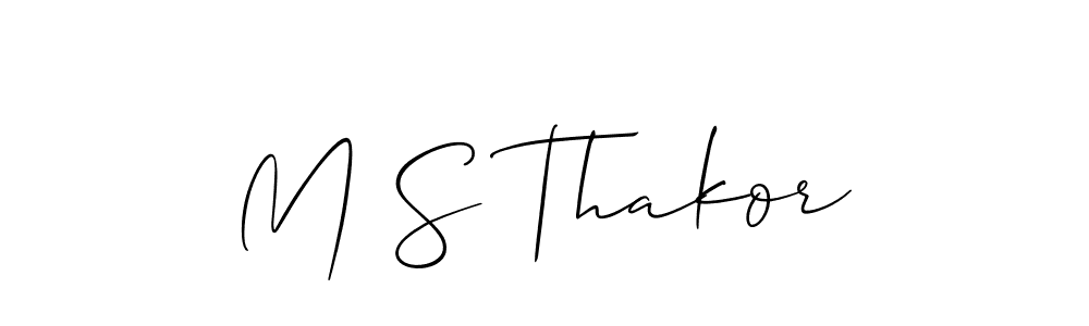 You should practise on your own different ways (Allison_Script) to write your name (M S Thakor) in signature. don't let someone else do it for you. M S Thakor signature style 2 images and pictures png