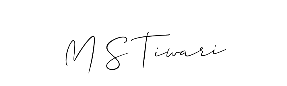 Also You can easily find your signature by using the search form. We will create M S Tiwari name handwritten signature images for you free of cost using Allison_Script sign style. M S Tiwari signature style 2 images and pictures png