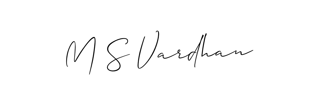 Design your own signature with our free online signature maker. With this signature software, you can create a handwritten (Allison_Script) signature for name M S Vardhan. M S Vardhan signature style 2 images and pictures png