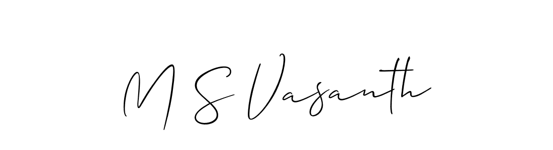 Make a beautiful signature design for name M S Vasanth. Use this online signature maker to create a handwritten signature for free. M S Vasanth signature style 2 images and pictures png