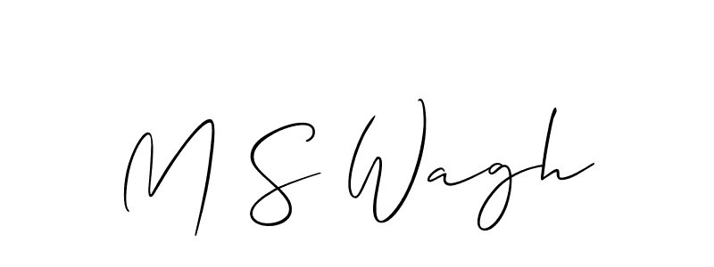 Also we have M S Wagh name is the best signature style. Create professional handwritten signature collection using Allison_Script autograph style. M S Wagh signature style 2 images and pictures png