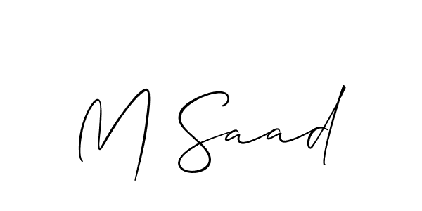How to make M Saad signature? Allison_Script is a professional autograph style. Create handwritten signature for M Saad name. M Saad signature style 2 images and pictures png