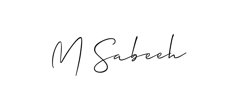 Best and Professional Signature Style for M Sabeeh. Allison_Script Best Signature Style Collection. M Sabeeh signature style 2 images and pictures png