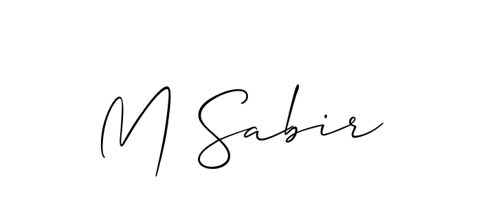 Best and Professional Signature Style for M Sabir. Allison_Script Best Signature Style Collection. M Sabir signature style 2 images and pictures png