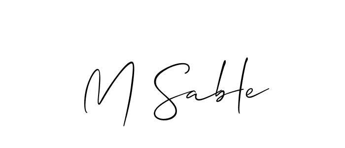 Create a beautiful signature design for name M Sable. With this signature (Allison_Script) fonts, you can make a handwritten signature for free. M Sable signature style 2 images and pictures png