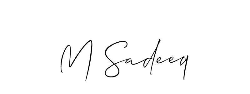 Here are the top 10 professional signature styles for the name M Sadeeq. These are the best autograph styles you can use for your name. M Sadeeq signature style 2 images and pictures png