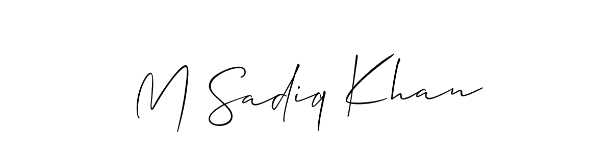 Best and Professional Signature Style for M Sadiq Khan. Allison_Script Best Signature Style Collection. M Sadiq Khan signature style 2 images and pictures png