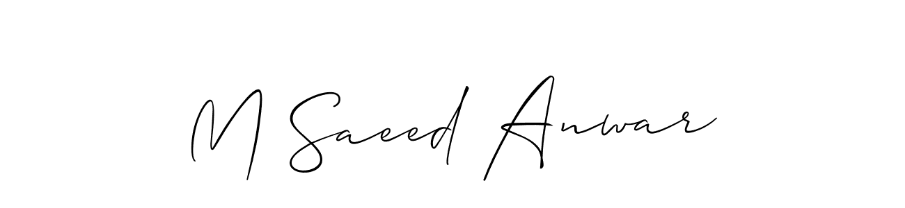 Allison_Script is a professional signature style that is perfect for those who want to add a touch of class to their signature. It is also a great choice for those who want to make their signature more unique. Get M Saeed Anwar name to fancy signature for free. M Saeed Anwar signature style 2 images and pictures png