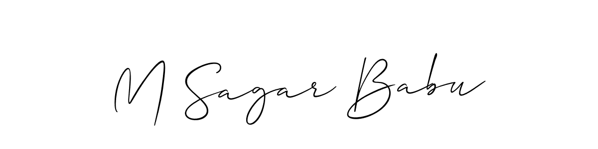 You can use this online signature creator to create a handwritten signature for the name M Sagar Babu. This is the best online autograph maker. M Sagar Babu signature style 2 images and pictures png