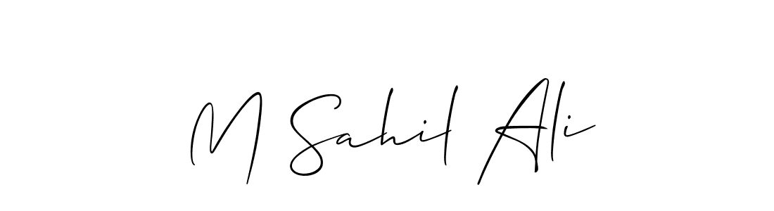 M Sahil Ali stylish signature style. Best Handwritten Sign (Allison_Script) for my name. Handwritten Signature Collection Ideas for my name M Sahil Ali. M Sahil Ali signature style 2 images and pictures png