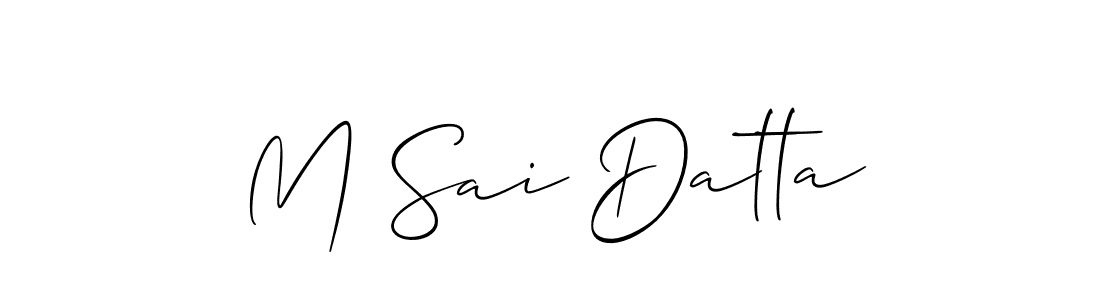 How to Draw M Sai Datta signature style? Allison_Script is a latest design signature styles for name M Sai Datta. M Sai Datta signature style 2 images and pictures png