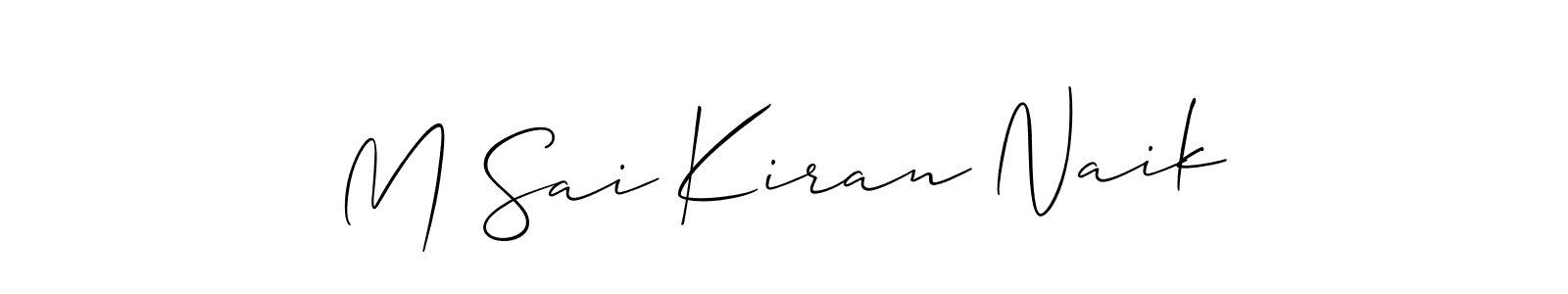 You can use this online signature creator to create a handwritten signature for the name M Sai Kiran Naik. This is the best online autograph maker. M Sai Kiran Naik signature style 2 images and pictures png