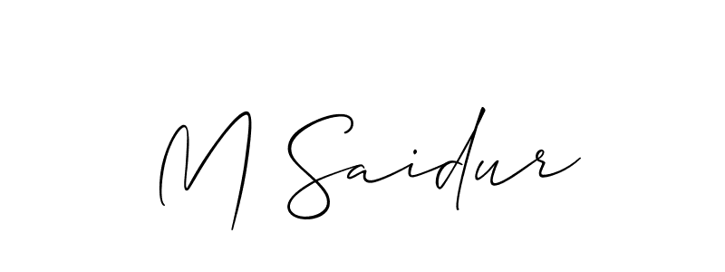 M Saidur stylish signature style. Best Handwritten Sign (Allison_Script) for my name. Handwritten Signature Collection Ideas for my name M Saidur. M Saidur signature style 2 images and pictures png