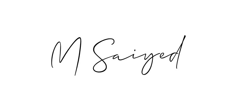 Make a short M Saiyed signature style. Manage your documents anywhere anytime using Allison_Script. Create and add eSignatures, submit forms, share and send files easily. M Saiyed signature style 2 images and pictures png
