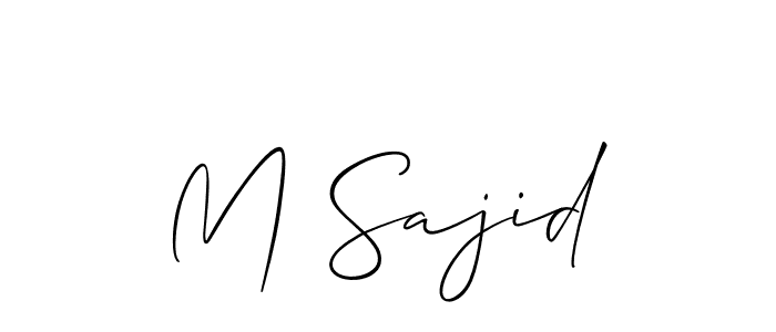 Best and Professional Signature Style for M Sajid. Allison_Script Best Signature Style Collection. M Sajid signature style 2 images and pictures png