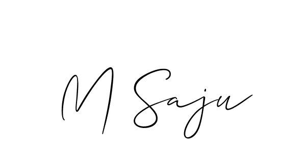 Make a beautiful signature design for name M Saju. Use this online signature maker to create a handwritten signature for free. M Saju signature style 2 images and pictures png