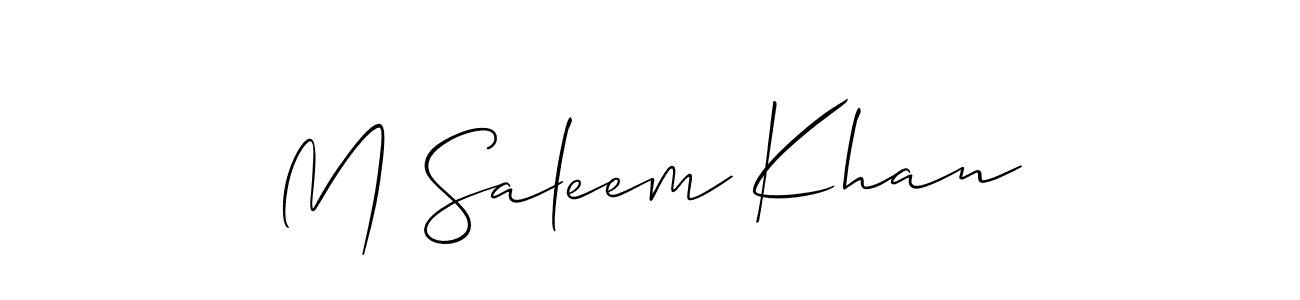if you are searching for the best signature style for your name M Saleem Khan. so please give up your signature search. here we have designed multiple signature styles  using Allison_Script. M Saleem Khan signature style 2 images and pictures png