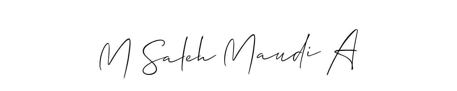 Best and Professional Signature Style for M Saleh Maudi A. Allison_Script Best Signature Style Collection. M Saleh Maudi A signature style 2 images and pictures png