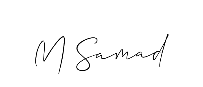 Also we have M Samad name is the best signature style. Create professional handwritten signature collection using Allison_Script autograph style. M Samad signature style 2 images and pictures png