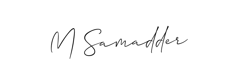 M Samadder stylish signature style. Best Handwritten Sign (Allison_Script) for my name. Handwritten Signature Collection Ideas for my name M Samadder. M Samadder signature style 2 images and pictures png