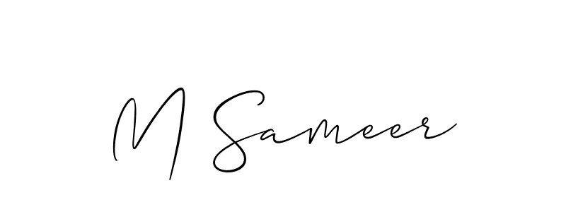 Best and Professional Signature Style for M Sameer. Allison_Script Best Signature Style Collection. M Sameer signature style 2 images and pictures png