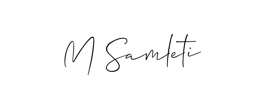 Make a beautiful signature design for name M Samleti. Use this online signature maker to create a handwritten signature for free. M Samleti signature style 2 images and pictures png