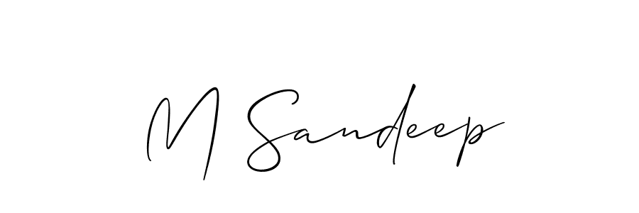 Make a short M Sandeep signature style. Manage your documents anywhere anytime using Allison_Script. Create and add eSignatures, submit forms, share and send files easily. M Sandeep signature style 2 images and pictures png