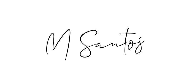 Make a short M Santos signature style. Manage your documents anywhere anytime using Allison_Script. Create and add eSignatures, submit forms, share and send files easily. M Santos signature style 2 images and pictures png
