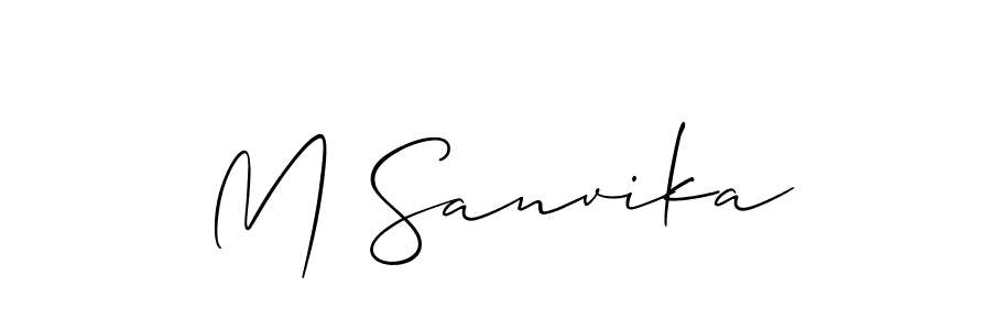 Once you've used our free online signature maker to create your best signature Allison_Script style, it's time to enjoy all of the benefits that M Sanvika name signing documents. M Sanvika signature style 2 images and pictures png