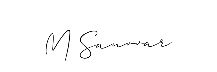 Once you've used our free online signature maker to create your best signature Allison_Script style, it's time to enjoy all of the benefits that M Sanvvar name signing documents. M Sanvvar signature style 2 images and pictures png