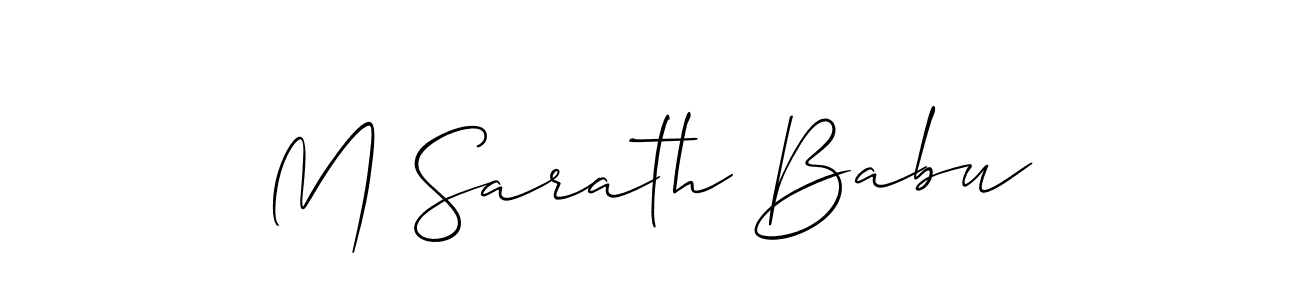 How to make M Sarath Babu name signature. Use Allison_Script style for creating short signs online. This is the latest handwritten sign. M Sarath Babu signature style 2 images and pictures png