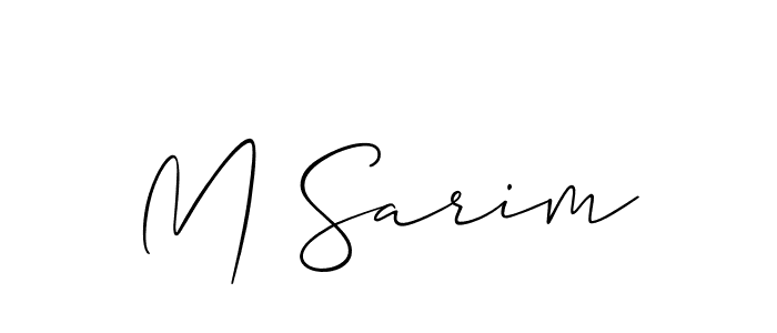 It looks lik you need a new signature style for name M Sarim. Design unique handwritten (Allison_Script) signature with our free signature maker in just a few clicks. M Sarim signature style 2 images and pictures png