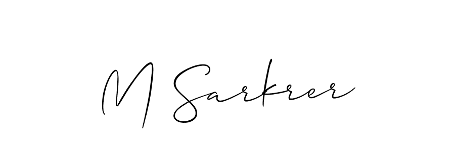 Also You can easily find your signature by using the search form. We will create M Sarkrer name handwritten signature images for you free of cost using Allison_Script sign style. M Sarkrer signature style 2 images and pictures png