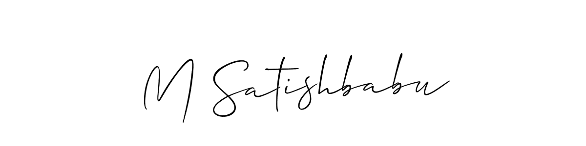 Similarly Allison_Script is the best handwritten signature design. Signature creator online .You can use it as an online autograph creator for name M Satishbabu. M Satishbabu signature style 2 images and pictures png