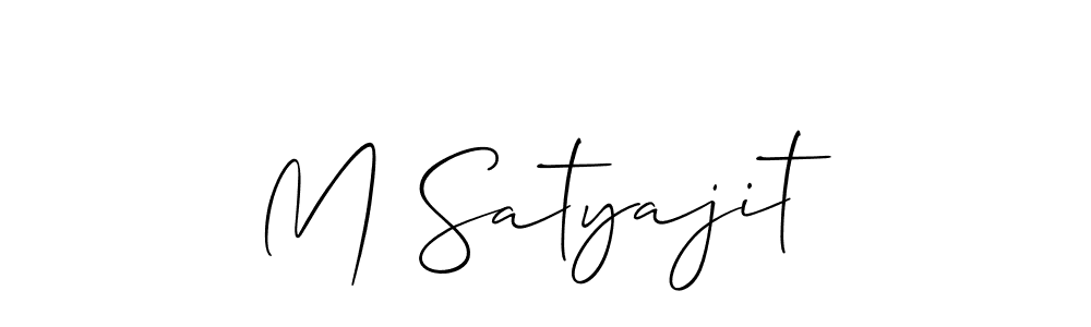 How to Draw M Satyajit signature style? Allison_Script is a latest design signature styles for name M Satyajit. M Satyajit signature style 2 images and pictures png