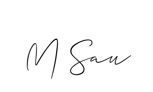 Best and Professional Signature Style for M Sau. Allison_Script Best Signature Style Collection. M Sau signature style 2 images and pictures png