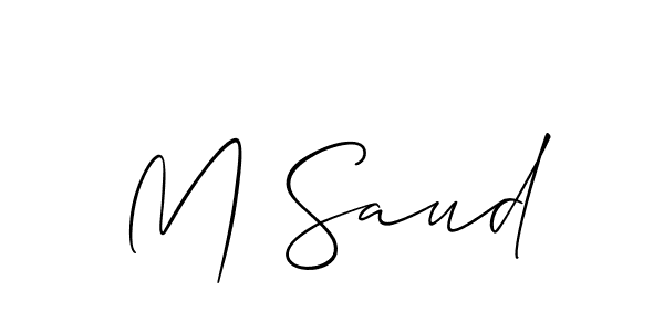 You should practise on your own different ways (Allison_Script) to write your name (M Saud) in signature. don't let someone else do it for you. M Saud signature style 2 images and pictures png