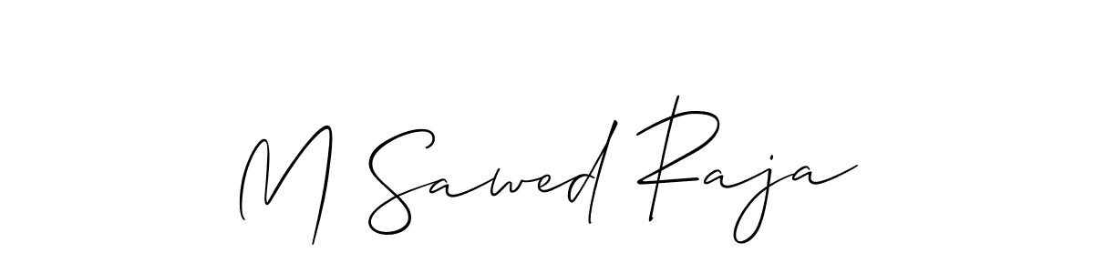 Use a signature maker to create a handwritten signature online. With this signature software, you can design (Allison_Script) your own signature for name M Sawed Raja. M Sawed Raja signature style 2 images and pictures png