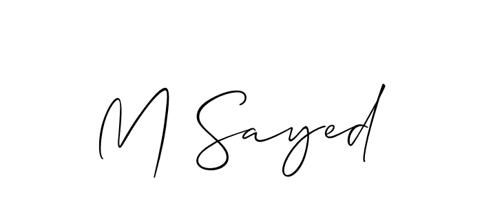 Best and Professional Signature Style for M Sayed. Allison_Script Best Signature Style Collection. M Sayed signature style 2 images and pictures png