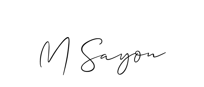 Best and Professional Signature Style for M Sayon. Allison_Script Best Signature Style Collection. M Sayon signature style 2 images and pictures png