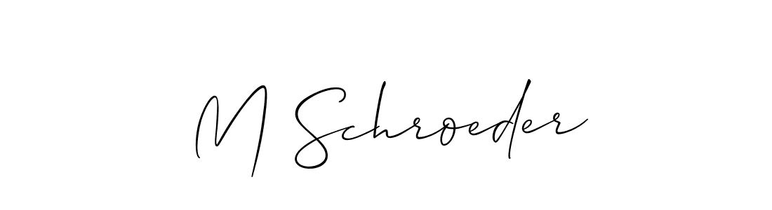 How to make M Schroeder name signature. Use Allison_Script style for creating short signs online. This is the latest handwritten sign. M Schroeder signature style 2 images and pictures png