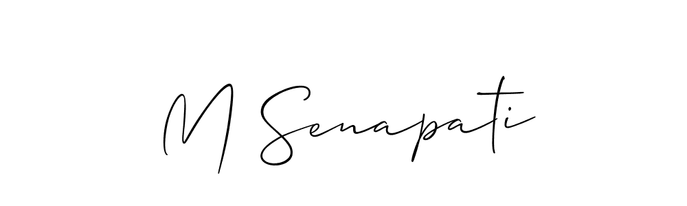 It looks lik you need a new signature style for name M Senapati. Design unique handwritten (Allison_Script) signature with our free signature maker in just a few clicks. M Senapati signature style 2 images and pictures png