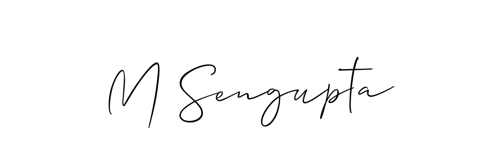 How to make M Sengupta signature? Allison_Script is a professional autograph style. Create handwritten signature for M Sengupta name. M Sengupta signature style 2 images and pictures png