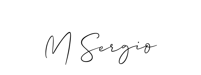 Design your own signature with our free online signature maker. With this signature software, you can create a handwritten (Allison_Script) signature for name M Sergio. M Sergio signature style 2 images and pictures png